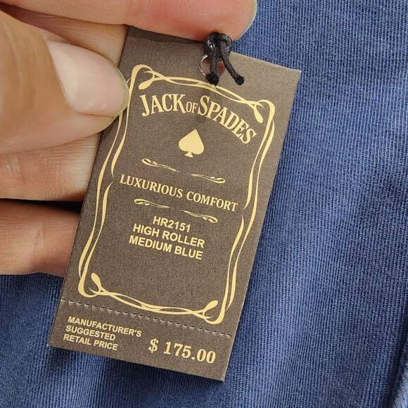Jack of Spades Jeans Mens 33x34 Blue Stretch High Roller Straight Leg *NWT* - Picture 2 of 16